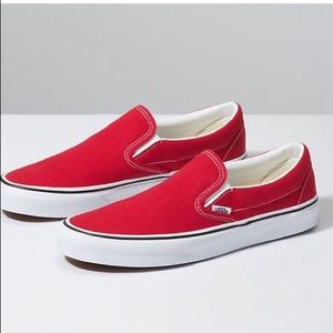 Red Slip On Vans